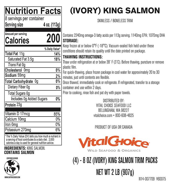 Wild Ivory King Salmon Bulk Bits & Pieces 